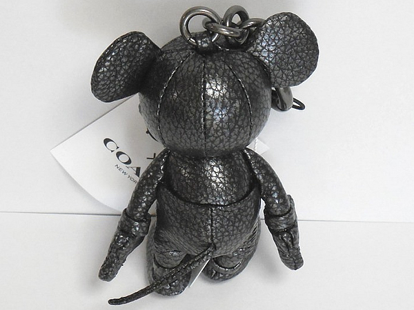 コーチ ミッキーマウス レザー人形F59152黒 背面