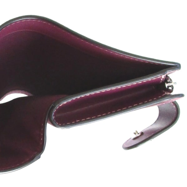 コーチ 花柄二つ折り財布カントリーフローラルCM986グレー紫