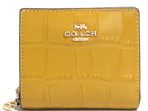 コーチ 二つ折財布C6092黄色 正面