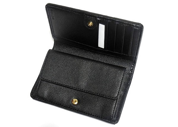 コーチ コンパクト財布F52857茶色×黒 カードポケット