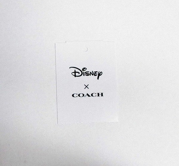 品番カード ウラ Disney COACHロゴ